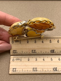 *Брошь Королевский Янтарь Эксклюзив арт. 725094п-25,33-653 Вес 25,33 г - фото 307463