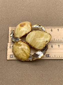 *Брошь Королевский Янтарь Эксклюзив арт. 725094п-25,33-653 Вес 25,33 г - фото 307466