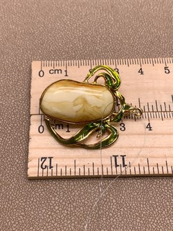 *Брошь Янтарь Эмаль Эксклюзив арт. 725094п-834 Вес 6,64 г - фото 307474 *Брошь Янтарь Эмаль Эксклюзив арт. 725094п-834 Вес 6,64 г - фото 307474