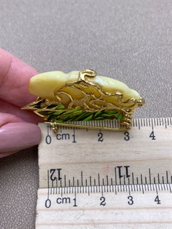 *Брошь Янтарь Эмаль Эксклюзив арт. 725056п-209 Вес 11,52 г - фото 307481 *Брошь Янтарь Эмаль Эксклюзив арт. 725056п-209 Вес 11,52 г - фото 307481