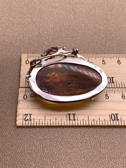 *Брошь Королевский Янтарь Эмаль Эксклюзив арт. 725094п-019 Вес 17,76 г - фото 307672 *Брошь Королевский Янтарь Эмаль Эксклюзив арт. 725094п-019 Вес 17,76 г - фото 307672