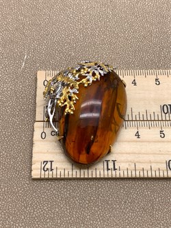 *Брошь Королевский Янтарь Эмаль Эксклюзив арт. 725094п-019 Вес 17,76 г - фото 307674 *Брошь Королевский Янтарь Эмаль Эксклюзив арт. 725094п-019 Вес 17,76 г - фото 307674