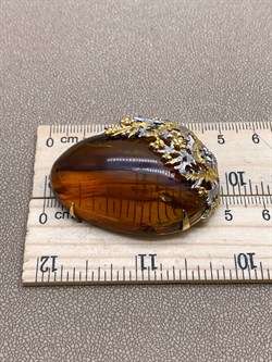 *Брошь Королевский Янтарь Эмаль Эксклюзив арт. 725094п-019 Вес 17,76 г - фото 307675 *Брошь Королевский Янтарь Эмаль Эксклюзив арт. 725094п-019 Вес 17,76 г - фото 307675