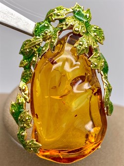 *Брошь Королевский Янтарь Эмаль Эксклюзив арт. 725112п-058 Вес 17,13 г - фото 307677 *Брошь Королевский Янтарь Эмаль Эксклюзив арт. 725112п-058 Вес 17,13 г - фото 307677