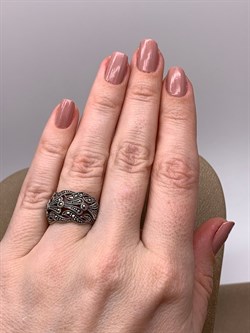 *Кольцо р.16 Марказит арт. HR1048-068 Вес 4,07 г - фото 307770