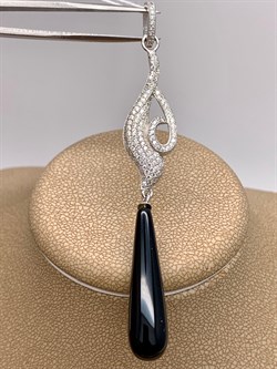 *Подвеска Черный Оникс арт. NS-P00079-X-W-B-X-W-927 вес 4,9 г - фото 307827