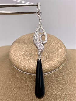 *Подвеска Черный Оникс арт. NS-P00079-X-W-B-X-W-927 вес 4,9 г - фото 307830