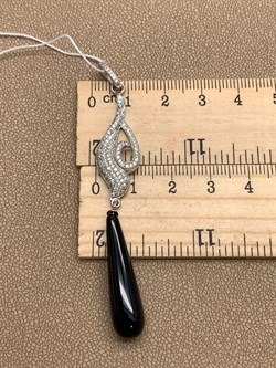 *Подвеска Черный Оникс арт. NS-P00079-X-W-B-X-W-927 вес 4,9 г - фото 307831