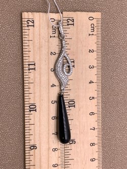 *Подвеска Черный Оникс арт. NS-P00079-X-W-B-X-W-927 вес 4,9 г - фото 307832