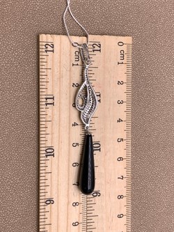 *Подвеска Черный Оникс арт. NS-P00079-X-W-B-X-W-927 вес 4,9 г - фото 307833