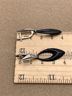 *Серьги Черная Керамика арт. TM-E01083-B-W-X-X-W-379 вес 6,03 г - фото 307840 *Серьги Черная Керамика арт. TM-E01083-B-W-X-X-W-379 вес 6,03 г - фото 307840