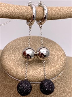 *Серьги Глиттер арт. Gl-E02557-X-W-X-X-B-732 вес 8,6 г - фото 307896 *Серьги Глиттер арт. Gl-E02557-X-W-X-X-B-732 вес 8,6 г - фото 307896