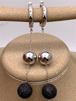 *Серьги Глиттер арт. Gl-E02557-X-W-X-X-B-732 вес 8,6 г - фото 307898 *Серьги Глиттер арт. Gl-E02557-X-W-X-X-B-732 вес 8,6 г - фото 307898