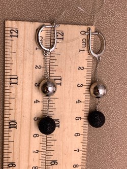 *Серьги Глиттер арт. Gl-E02557-X-W-X-X-B-732 вес 8,6 г - фото 307902 *Серьги Глиттер арт. Gl-E02557-X-W-X-X-B-732 вес 8,6 г - фото 307902