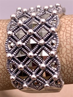 *Кольцо р.16,5-17 Марказит арт. К 488-064 Вес 7,41 г - фото 308075