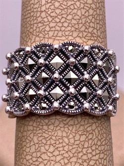 *Кольцо р.16,5-17 Марказит арт. К 488-064 Вес 7,41 г - фото 308080