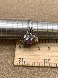 *Кольцо р.18,5 Микс Аметист Голубой Топаз  Цитрин арт. R00470-193 вес 3,54 г - фото 308319 *Кольцо р.18,5 Микс Аметист Голубой Топаз  Цитрин арт. R00470-193 вес 3,54 г - фото 308319