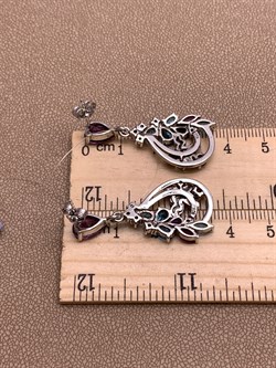 *Серьги Пусеты Микс Аметист Голубой Топаз арт. E00528-644 вес 8,7 г - фото 308359 *Серьги Пусеты Микс Аметист Голубой Топаз арт. E00528-644 вес 8,7 г - фото 308359