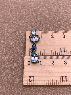 *Подвеска Голубой Топаз Лондон арт. P00256-741 Вес 1,85 г - фото 308531