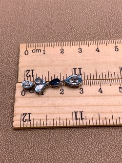 *Подвеска Голубой Топаз Лондон арт. P00256-741 Вес 1,85 г - фото 308532