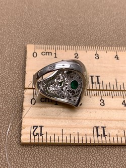 *Кольцо р.17,5 Зеленый Агат Эмаль арт. R00436-325 Вес 6,95 г - фото 308554 *Кольцо р.17,5 Зеленый Агат Эмаль арт. R00436-325 Вес 6,95 г - фото 308554