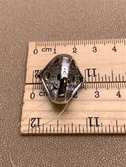 *Кольцо р.17,5 Зеленый Агат Эмаль арт. R00436-325 Вес 6,95 г - фото 308555 *Кольцо р.17,5 Зеленый Агат Эмаль арт. R00436-325 Вес 6,95 г - фото 308555