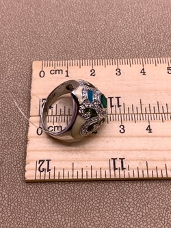 *Кольцо р.17,5 Зеленый Агат Эмаль арт. R00436-325 Вес 6,95 г - фото 308557 *Кольцо р.17,5 Зеленый Агат Эмаль арт. R00436-325 Вес 6,95 г - фото 308557