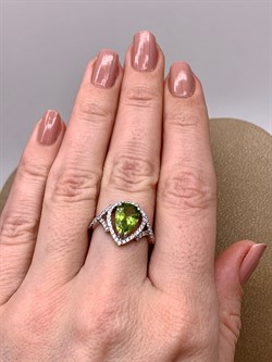 *Кольцо р.17 Хризолит арт. R00494-802 Вес 3,01 г - фото 308567