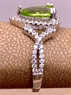*Кольцо р.17,5 Хризолит арт. R00494-796 Вес 2,98 г - фото 308576 *Кольцо р.17,5 Хризолит арт. R00494-796 Вес 2,98 г - фото 308576