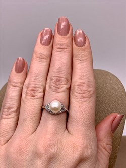 *Кольцо р.17 Жемчуг д.8 арт. R00056-051 вес 2,96 г - фото 308590 *Кольцо р.17 Жемчуг д.8 арт. R00056-051 вес 2,96 г - фото 308590