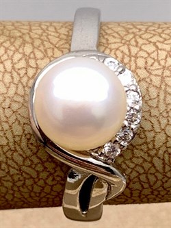 *Кольцо р.17 Жемчуг д.8 арт. R00050-002 вес 2,91 г - фото 308598 *Кольцо р.17 Жемчуг д.8 арт. R00050-002 вес 2,91 г - фото 308598