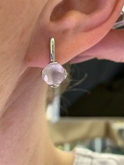 *Серьги Розовый Кварц арт. 02-2214/00РК-00-749 вес 5,18 г - фото 308879