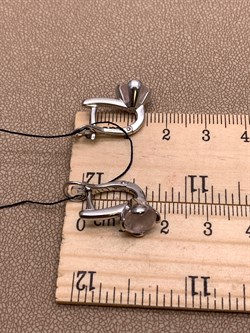 *Серьги Розовый Кварц арт. 02-2214/00РК-00-749 вес 5,18 г - фото 308881