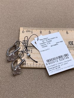 *Серьги Розовый Кварц арт. 02-2214/00РК-00-749 вес 5,18 г - фото 308882