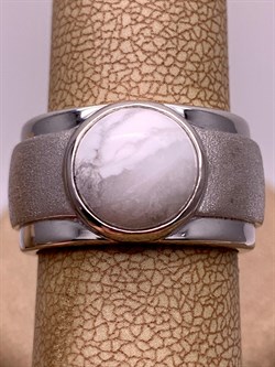 *Кольцо р.17 Белый Агат арт. 01-2636/0МБА-00-759 вес 8,22 г - фото 308897 *Кольцо р.17 Белый Агат арт. 01-2636/0МБА-00-759 вес 8,22 г - фото 308897