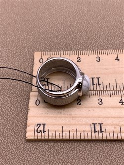 *Кольцо р.17 Белый Агат арт. 01-2636/0МБА-00-759 вес 8,22 г - фото 308901 *Кольцо р.17 Белый Агат арт. 01-2636/0МБА-00-759 вес 8,22 г - фото 308901