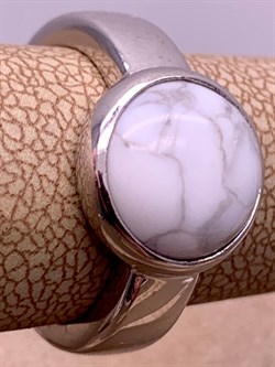 *Кольцо р.16 Белый Агат арт. 01-2635/00БА-00-196 вес 5,20 г - фото 308905 *Кольцо р.16 Белый Агат арт. 01-2635/00БА-00-196 вес 5,20 г - фото 308905