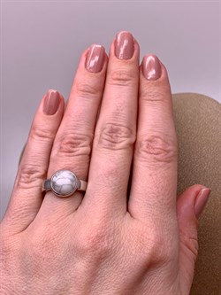 *Кольцо р.16 Белый Агат арт. 01-2635/00БА-00-196 вес 5,20 г - фото 308909 *Кольцо р.16 Белый Агат арт. 01-2635/00БА-00-196 вес 5,20 г - фото 308909