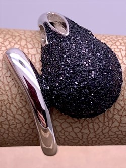 *Кольцо р.17 Глиттер арт. Gl-R01762-X-W-X-X-B-145 вес 4 г - фото 308919