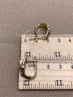 *Серьги Белый Фианит Глиттер арт. Gl-E00143-X-L-W-X-W-006 вес 3,9 г - фото 308963