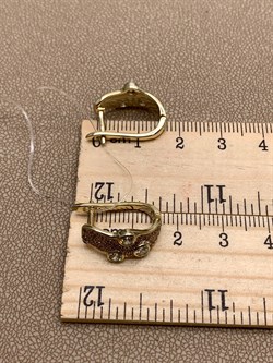 *Серьги Белый Фианит Глиттер арт. Gl-E00143-X-L-W-X-W-006 вес 3,9 г - фото 308964