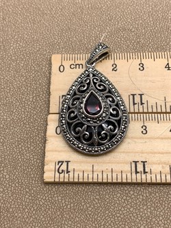 *Подвеска Микс Марказит Гранат Оникс арт. HP667-163 вес 10,57 г - фото 309042