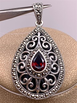 *Подвеска Микс Марказит Гранат Оникс арт. HP667-163 вес 10,57 г - фото 309070