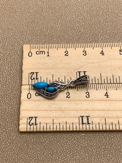 *Подвеска Микс Марказит Бирюза арт. HP1168-464 вес 2,35 г - фото 309082 *Подвеска Микс Марказит Бирюза арт. HP1168-464 вес 2,35 г - фото 309082