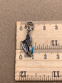 *Подвеска Микс Марказит Бирюза арт. HP1168-464 вес 2,35 г - фото 309083 *Подвеска Микс Марказит Бирюза арт. HP1168-464 вес 2,35 г - фото 309083