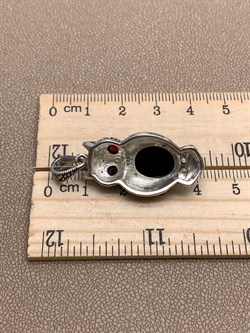 *Подвеска Сова Микс Марказит Гранат Оникс арт. HP626-306 вес 7,98 г - фото 309103