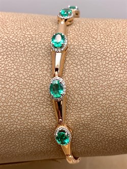 *Браслет р.18 Изумруд цв Красное арт. 10-120366-00-01-544 вес 8,22 г - фото 309139 *Браслет р.18 Изумруд цв Красное арт. 10-120366-00-01-544 вес 8,22 г - фото 309139