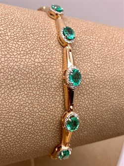 *Браслет р.18 Изумруд цв Красное арт. 10-120366-00-01-544 вес 8,22 г - фото 309141 *Браслет р.18 Изумруд цв Красное арт. 10-120366-00-01-544 вес 8,22 г - фото 309141