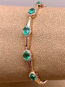 *Браслет р.18 Изумруд цв Красное арт. 10-120366-00-01-544 вес 8,22 г - фото 309142 *Браслет р.18 Изумруд цв Красное арт. 10-120366-00-01-544 вес 8,22 г - фото 309142