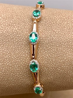 *Браслет р.18 Изумруд цв Красное арт. 10-120366-00-01-544 вес 8,22 г - фото 309143 *Браслет р.18 Изумруд цв Красное арт. 10-120366-00-01-544 вес 8,22 г - фото 309143